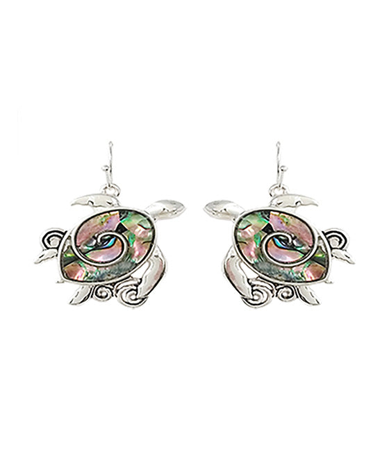 Turtle Swirl w/ Abalone Earring