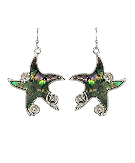 Starfish Swirl w/ Abalone Earring