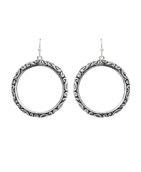 Round Tailored Cutout Earring