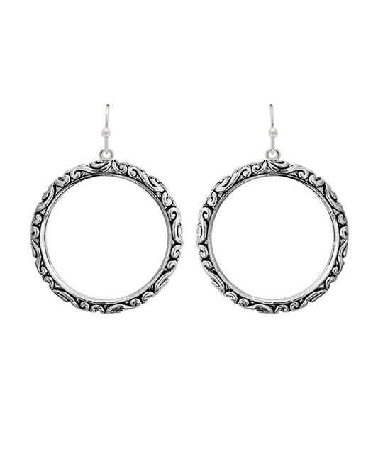 Round Tailored Cutout Earring