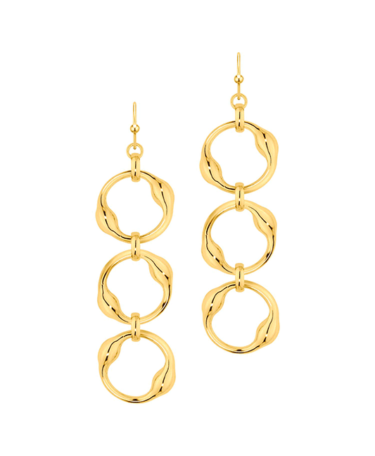 Round Metal Linked Earring