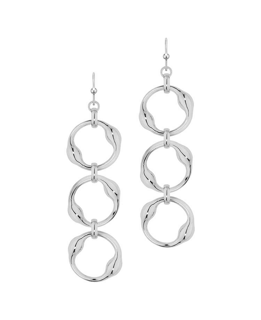 Round Metal Linked Earring