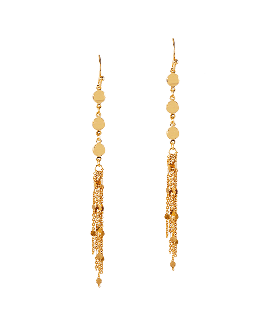 Metal Circle Chain Drop Earring