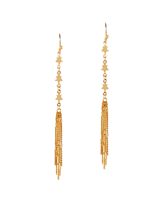 Metal Star Chain Drop Earring