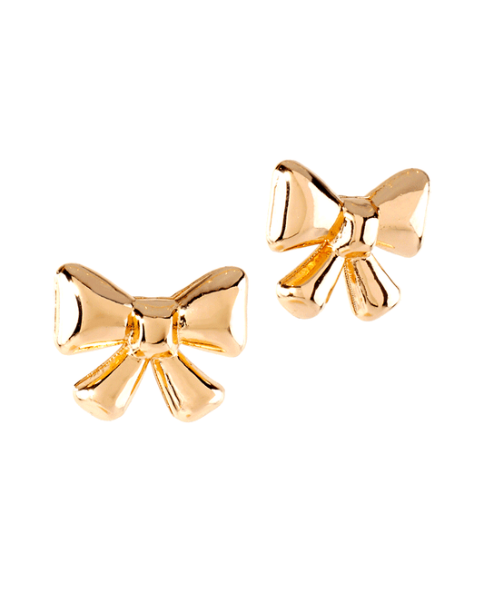 Metal Bow Post Earring