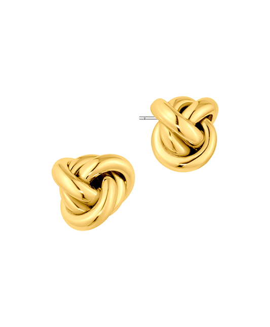 Metal Twist Knot Post Earring