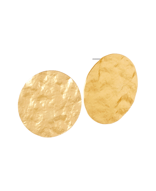 Metal Texture 40mm Plate Post Earring