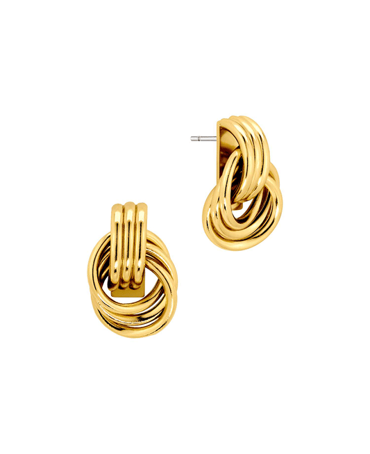 Metal Circle Linked Post Earring