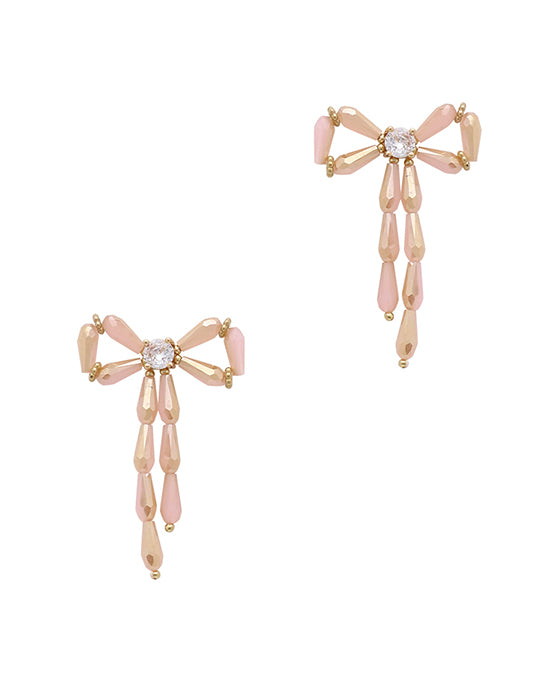 Glass Bow Post Earring