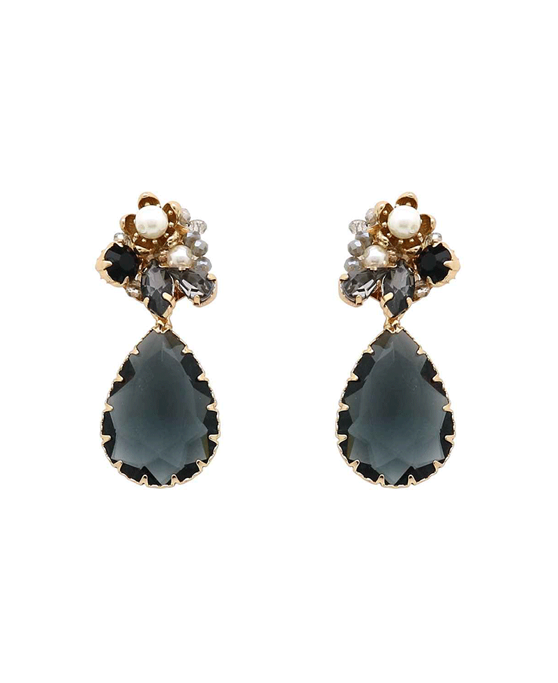 Teardrop Stone Post Earring