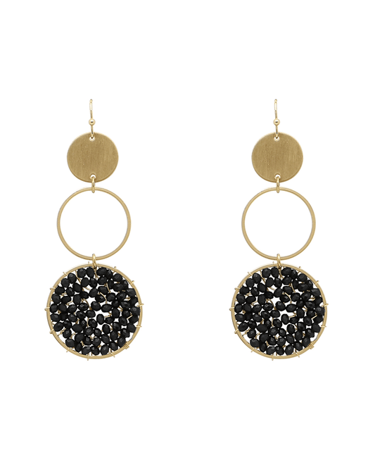 Round Beaded Drop Earring