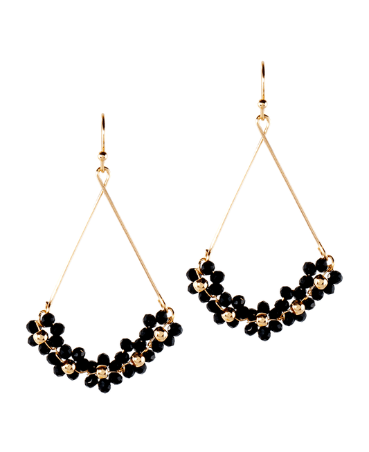 Bead Flower Wire Earring
