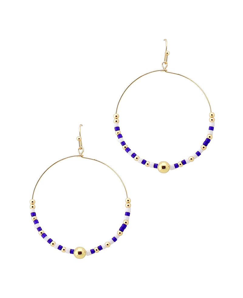 Sports Multi Bead Round Earring