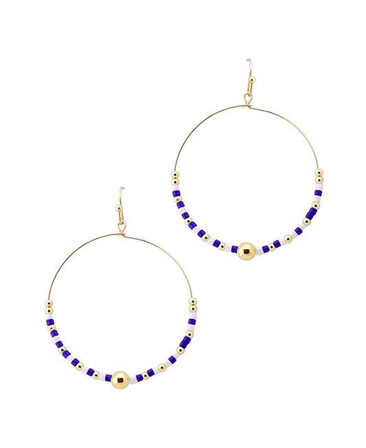 Sports Multi Bead Round Earring