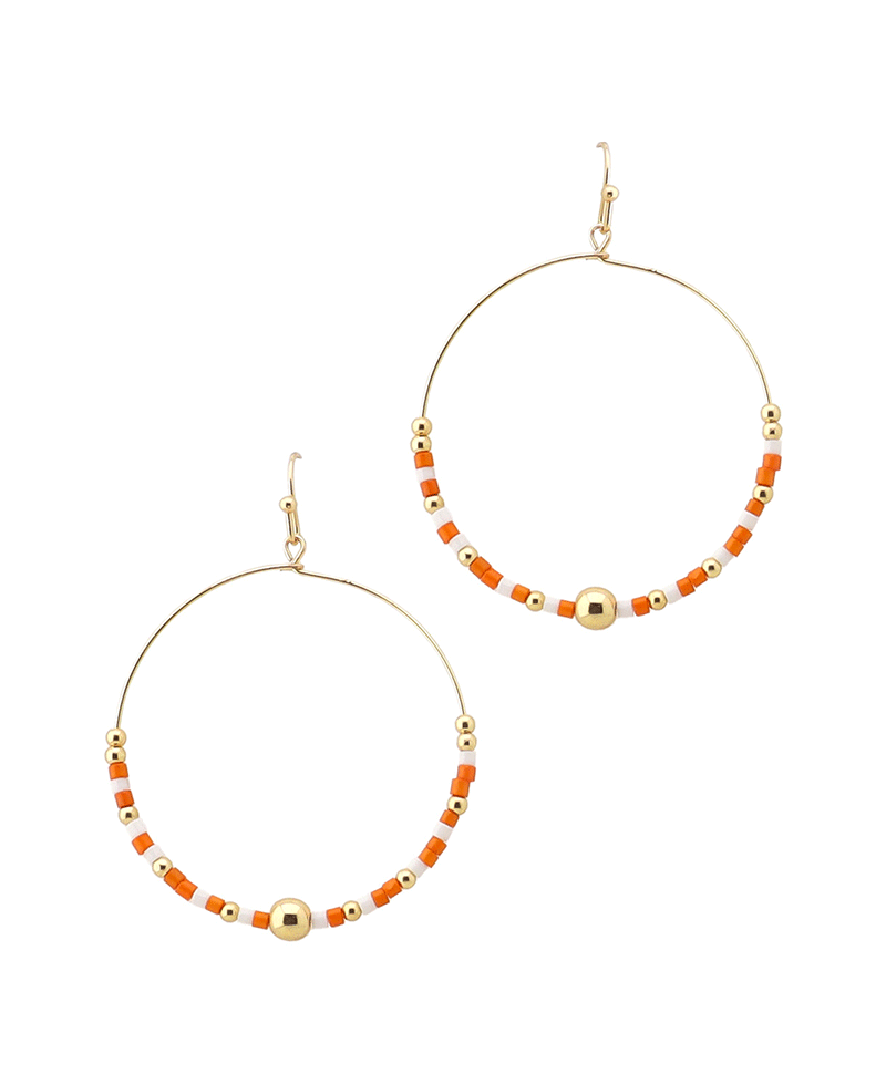 Sports Multi Bead Round Earring