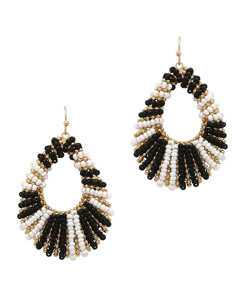 Teardrop Seed Bead Earring