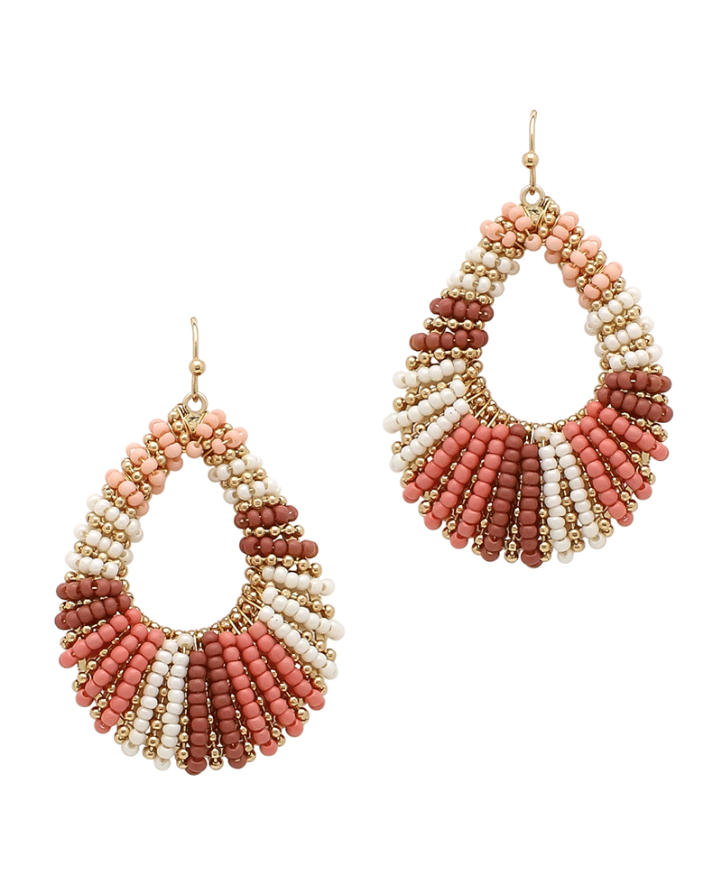 Teardrop Seed Bead Earring
