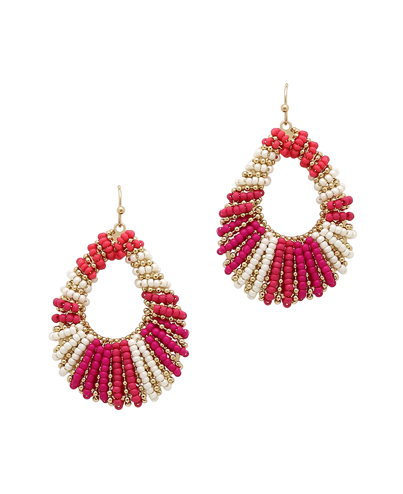 Teardrop Seed Bead Earring