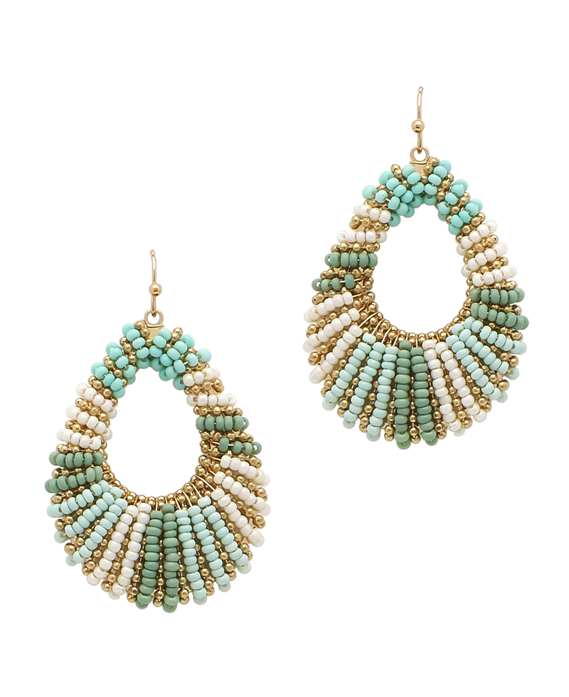 Teardrop Seed Bead Earring