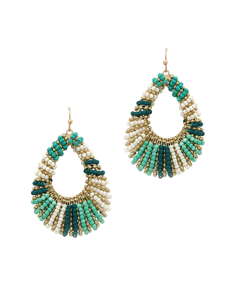 Teardrop Seed Bead Earring
