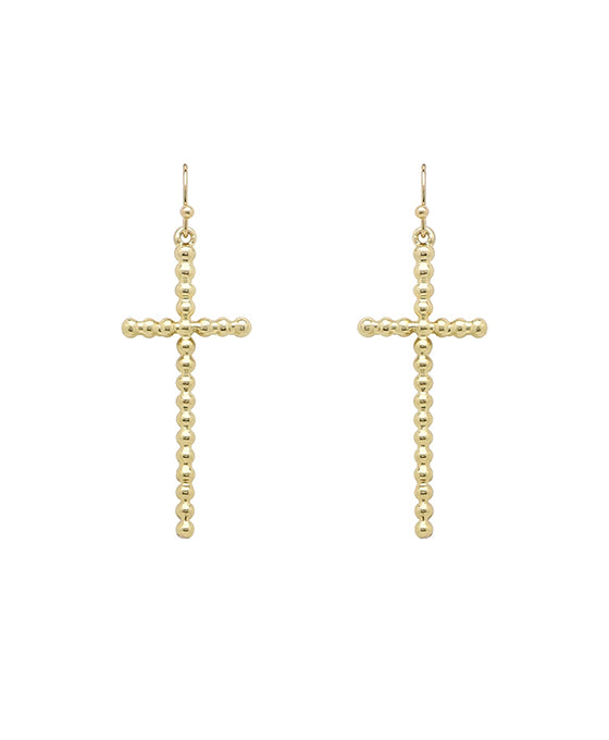 Metal Cross Earring