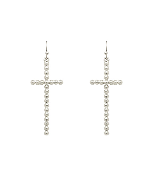 Metal Cross Earring