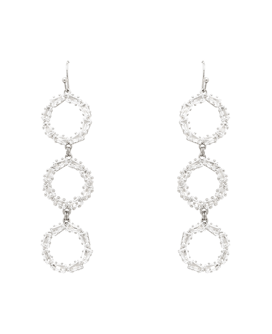 Beaded Round 3 Drop Earring