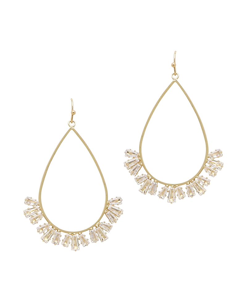 Wire Teardrop w/ Beads Earring