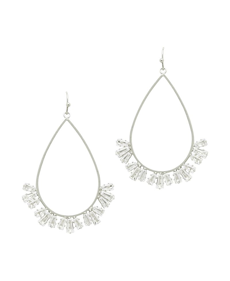 Wire Teardrop w/ Beads Earring