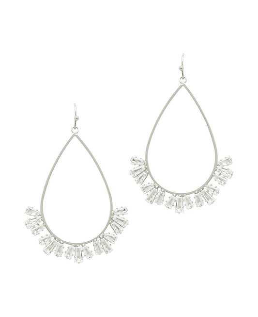 Wire Teardrop w/ Beads Earring