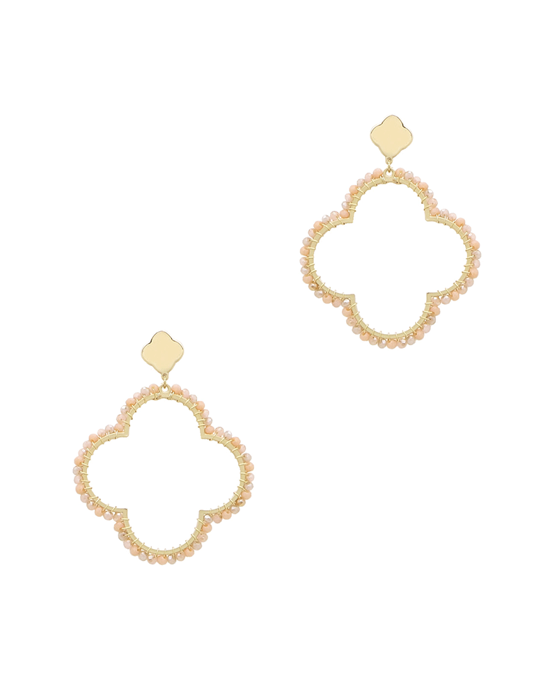 Clover Glass Wrapped Earring