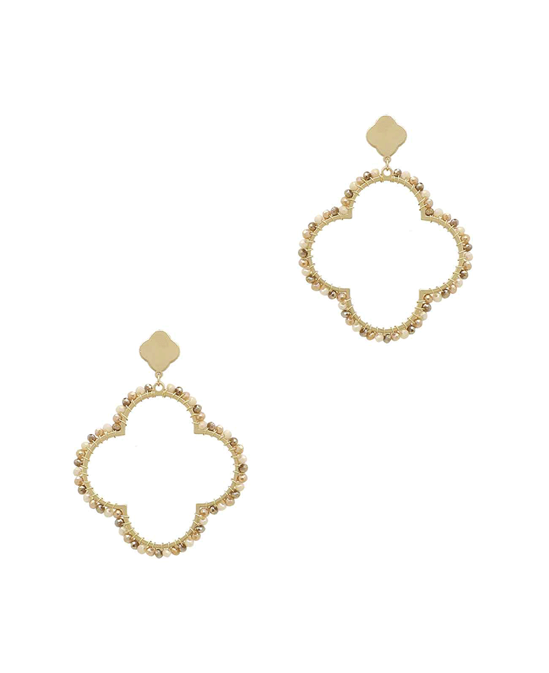 Clover Glass Wrapped Earring