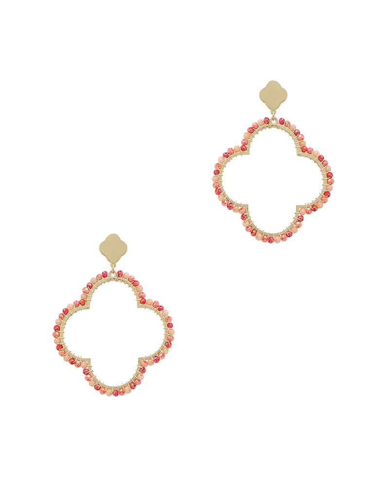 Clover Glass Wrapped Earring