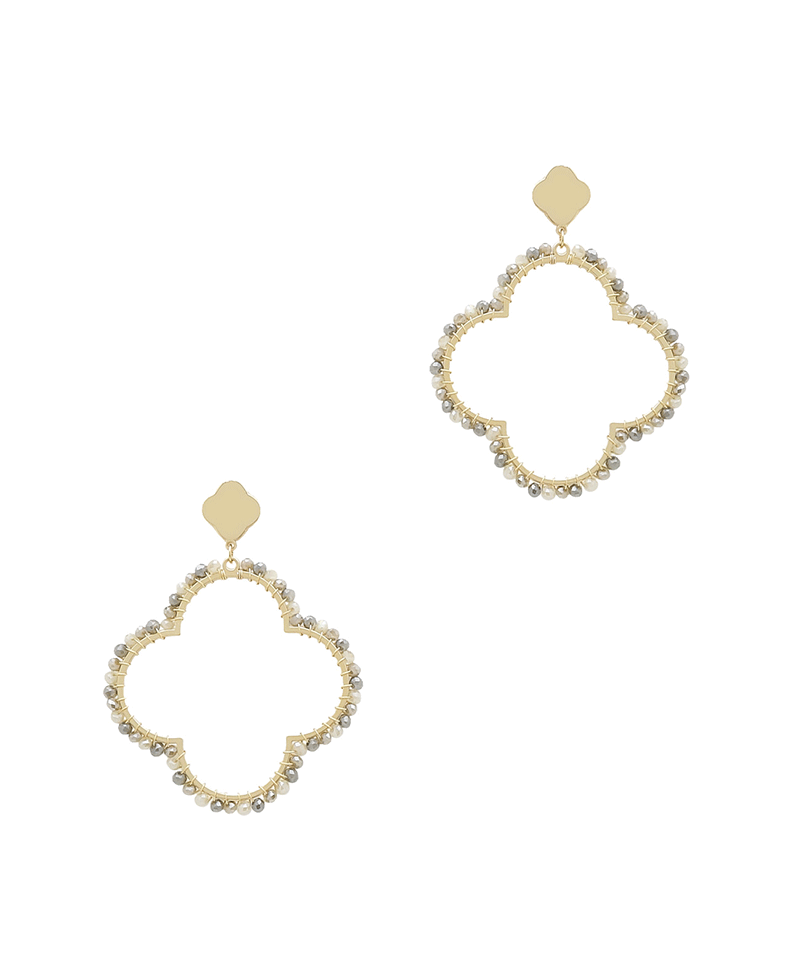 Clover Glass Wrapped Earring