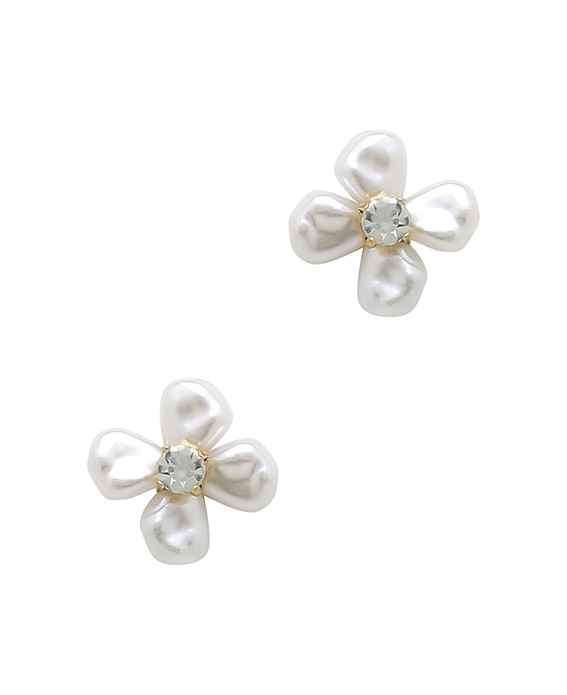 Pearl Flower Post Earring