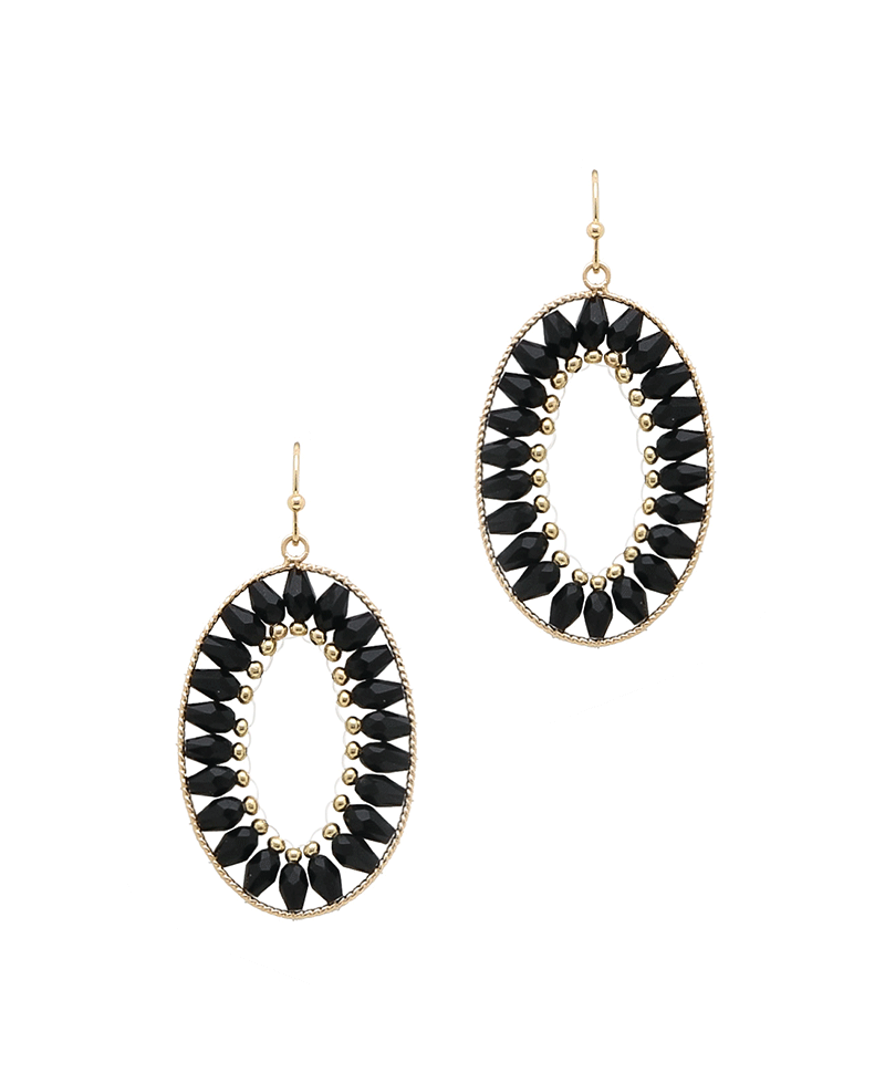 Oval Glass Earring