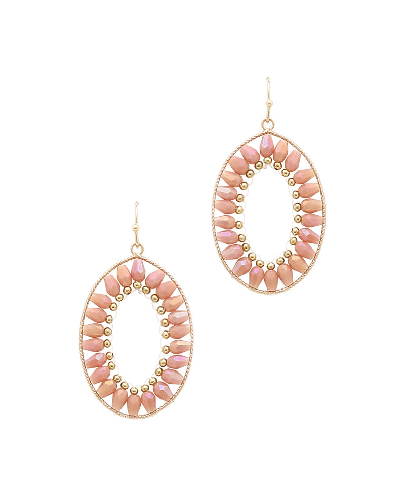 Oval Glass Earring