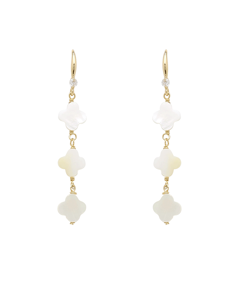 Clover Shell Drop Earring