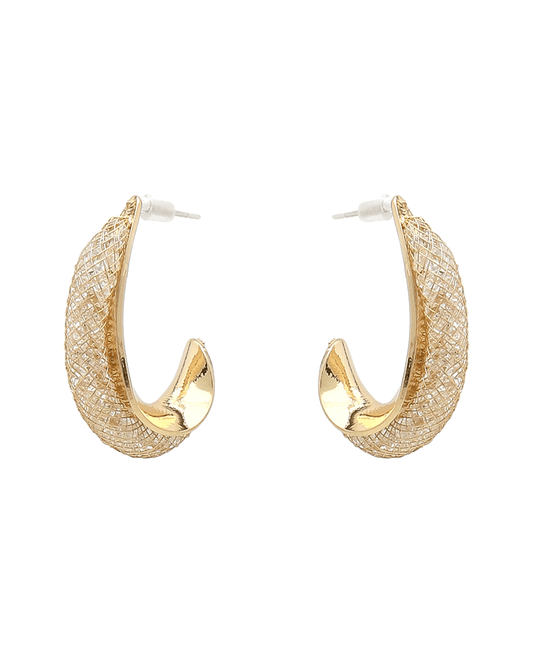 Crescent Shape Hoop Earring