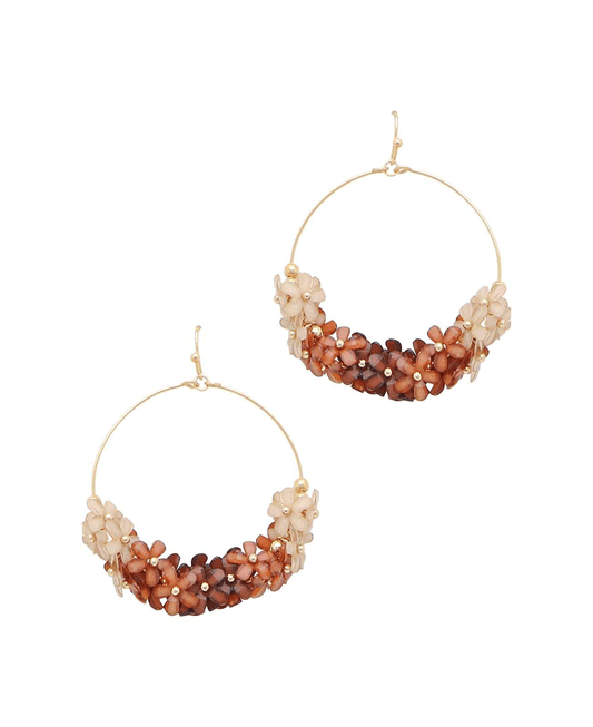 Ombre Circle Flower Earring