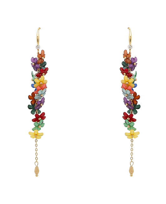 Ombre Liner Flower Earring