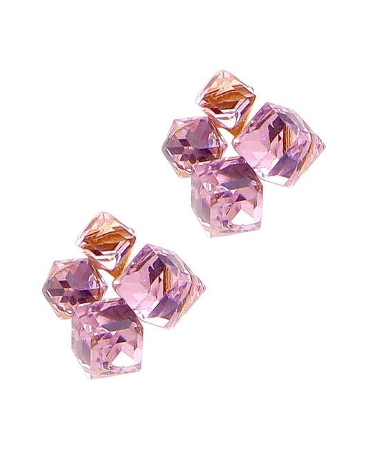 Cubic Glass Post Earring