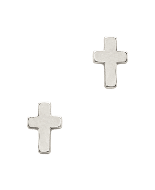 Cross Metal Post Earring