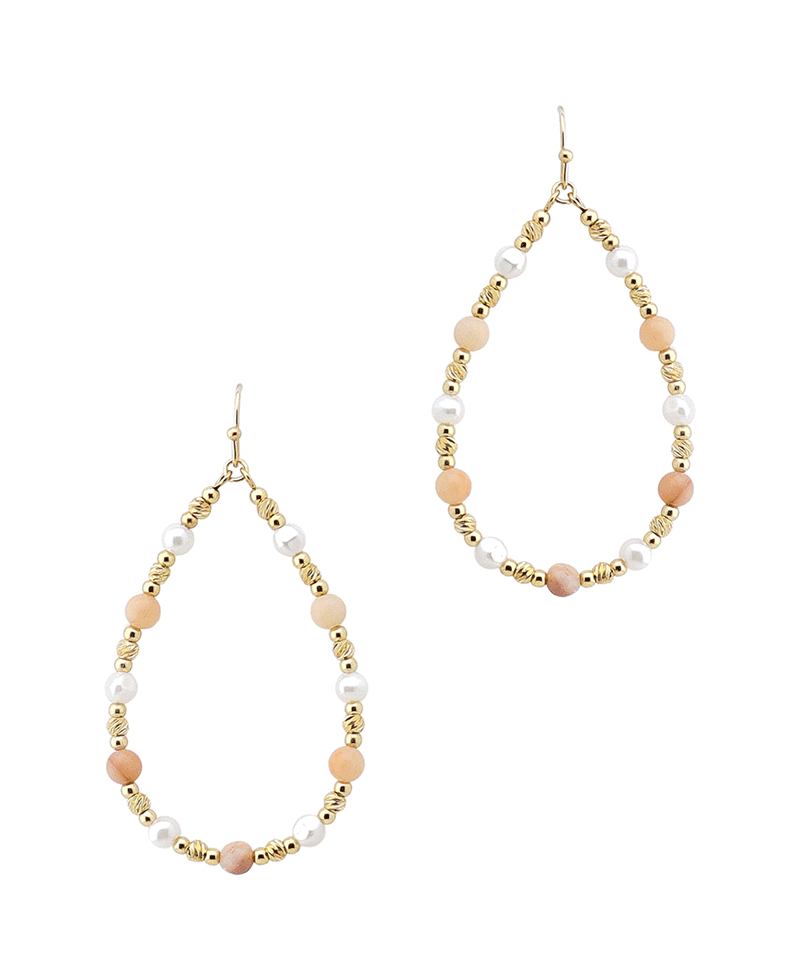 Multi Bead Teardrop Earring