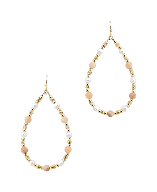 Multi Bead Teardrop Earring