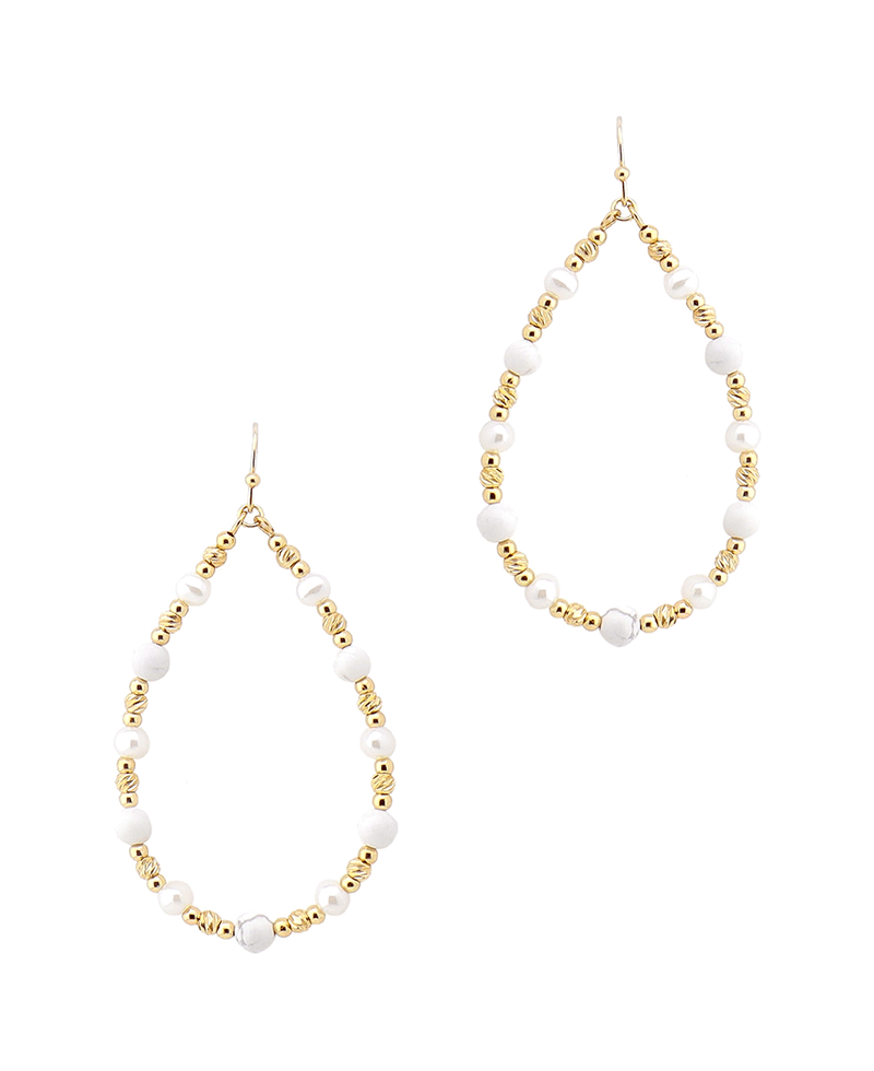 Multi Bead Teardrop Earring