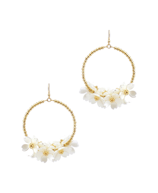 CCB Round w/ Flowers Earring