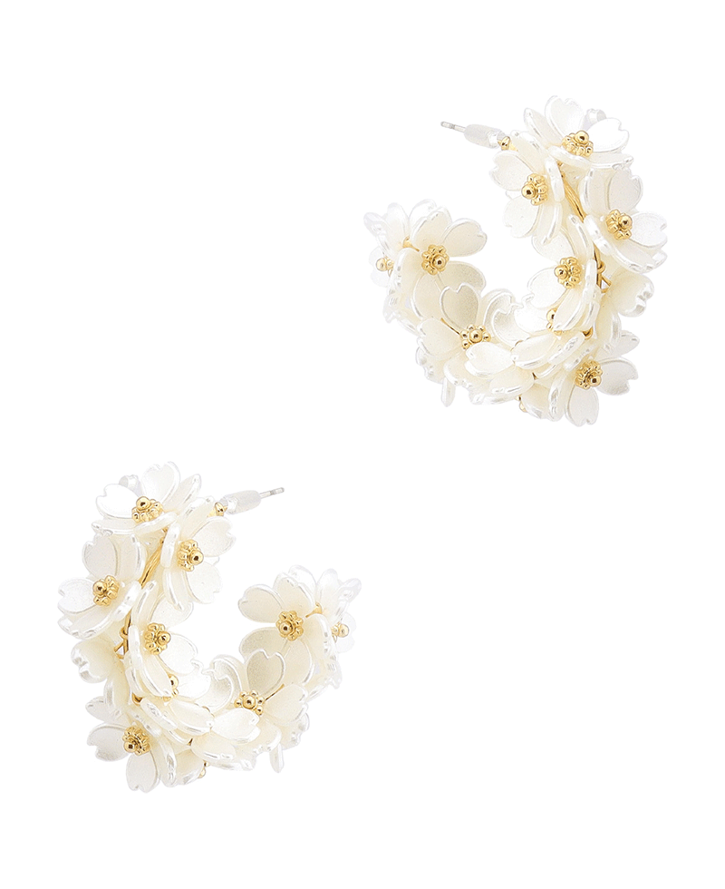 Flower Hoop Earring