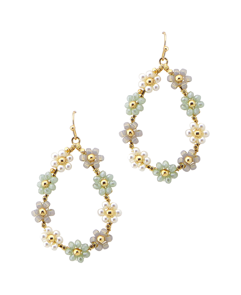 Flower Teardrop Earring