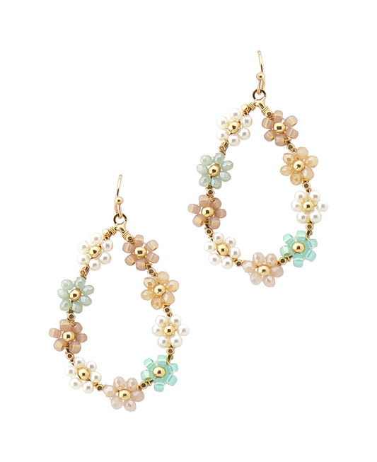 Flower Teardrop Earring